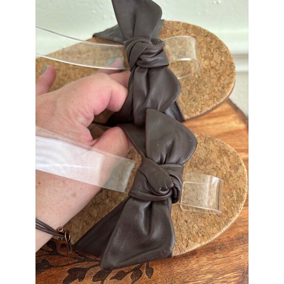Gianni Bini Bow Slip-On Cork Sandals Womens Size 9.5M - Picture 6 of 10